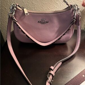 Coach Lavender Leather Shoulder Bag